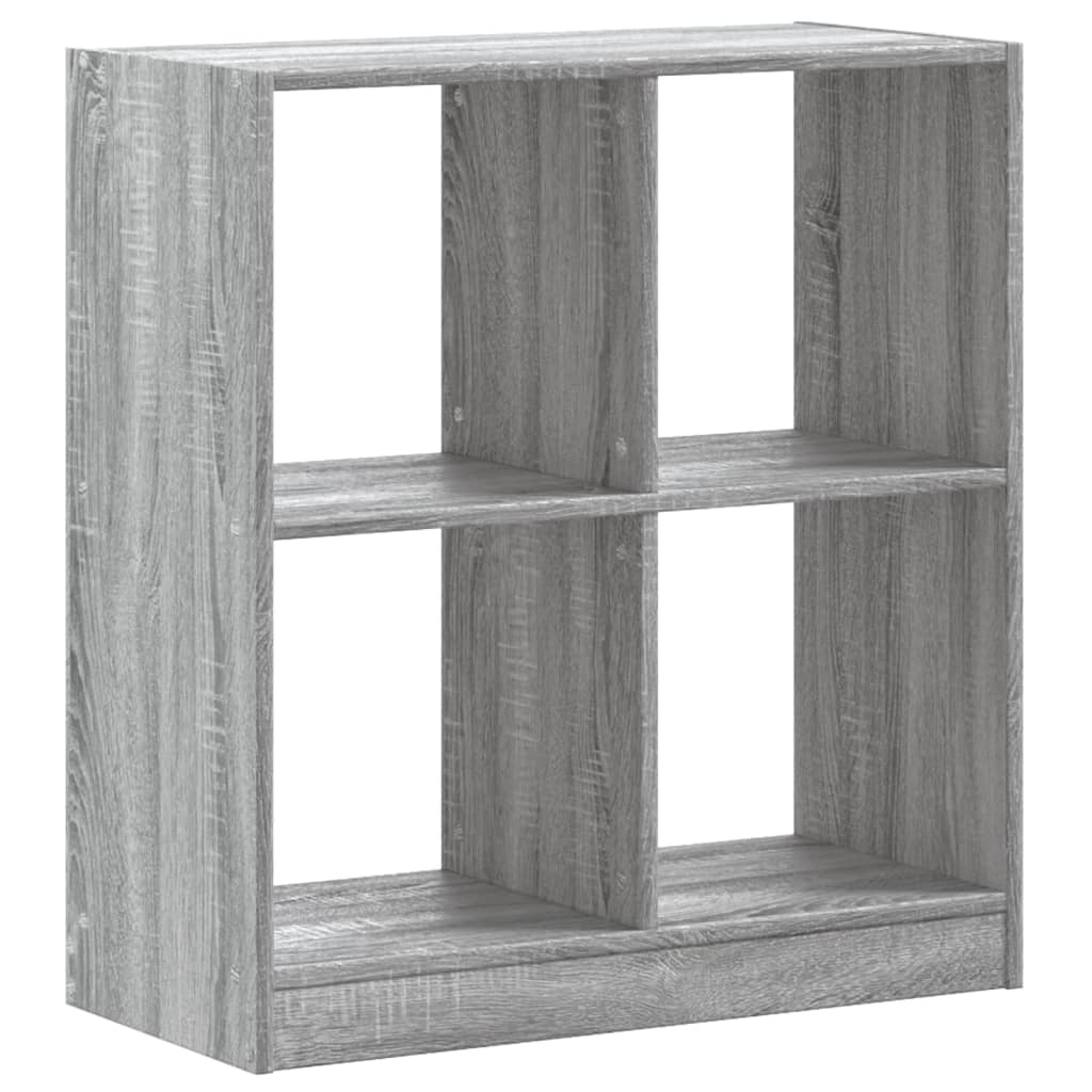 vidaXL Bücherregal Grau Sonoma 68,5x32x75 cm Holzwerkstoff