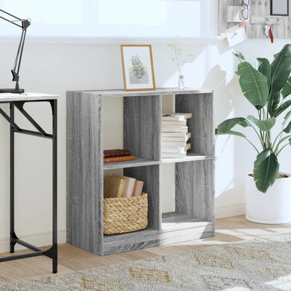 vidaXL Bücherregal Grau Sonoma 68,5x32x75 cm Holzwerkstoff