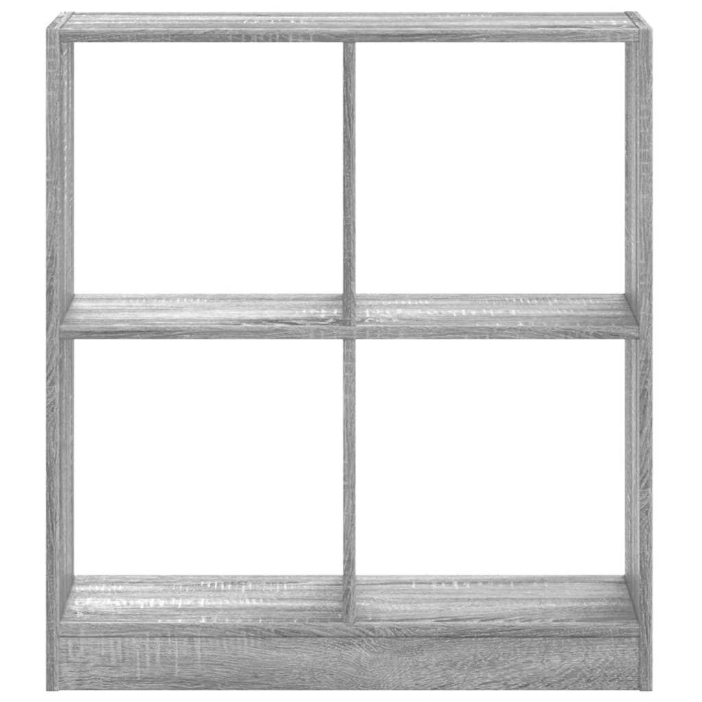 vidaXL Bücherregal Grau Sonoma 68,5x32x75 cm Holzwerkstoff