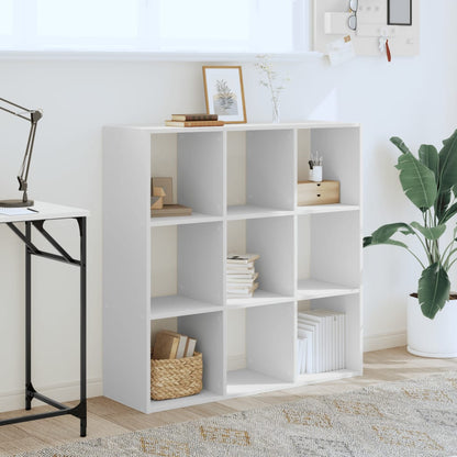 vidaXL Bücherregal Weiß 102x32x102 cm Holzwerkstoff