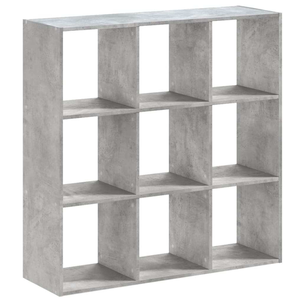 vidaXL Bücherregal Betongrau 102x32x102 cm Holzwerkstoff