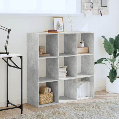 vidaXL Bücherregal Betongrau 102x32x102 cm Holzwerkstoff