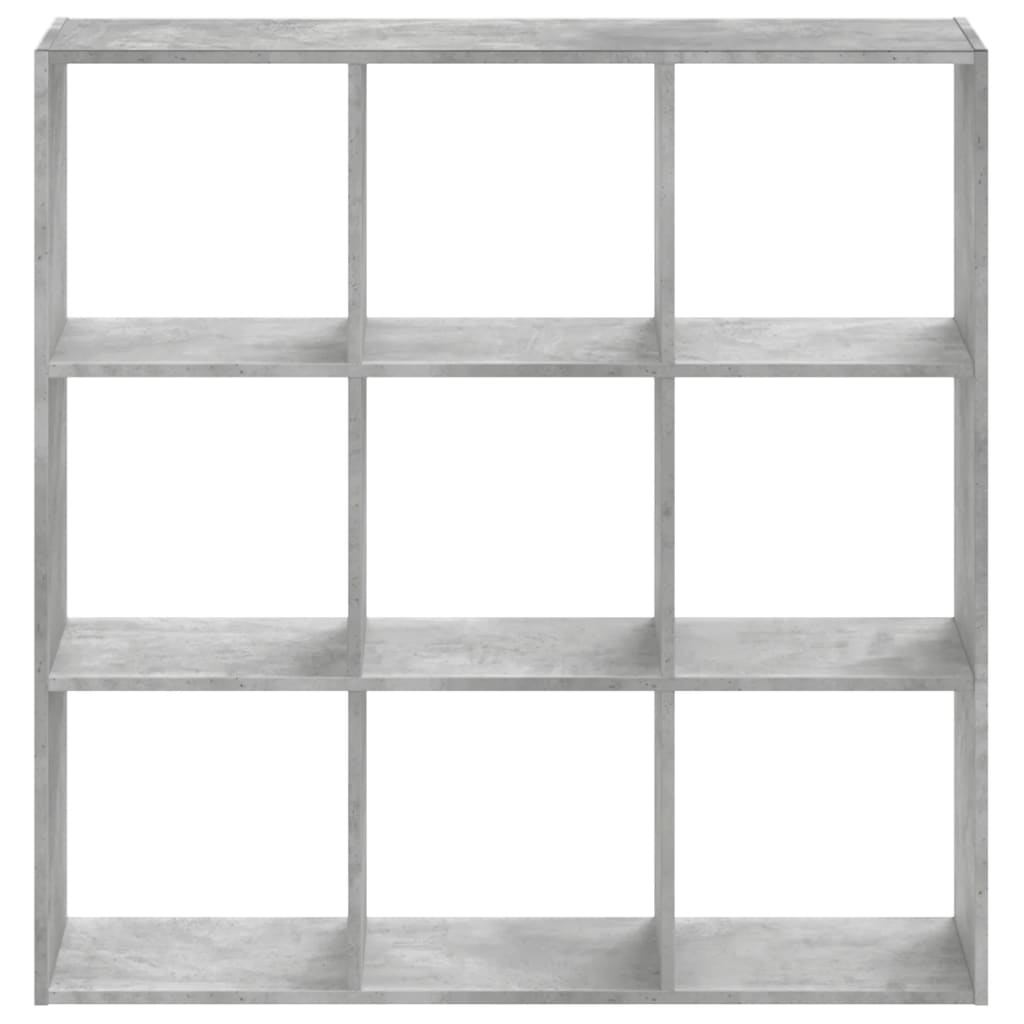 vidaXL Bücherregal Betongrau 102x32x102 cm Holzwerkstoff
