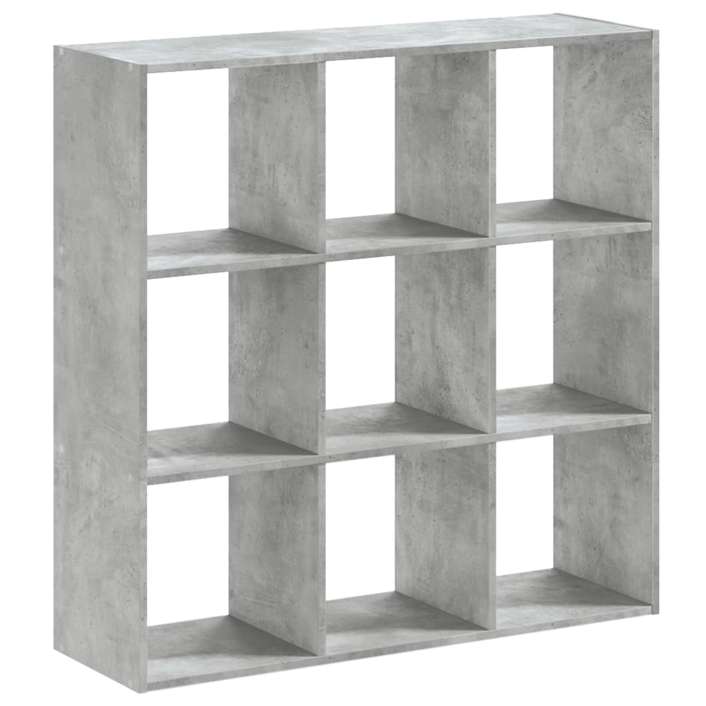 vidaXL Bücherregal Betongrau 102x32x102 cm Holzwerkstoff