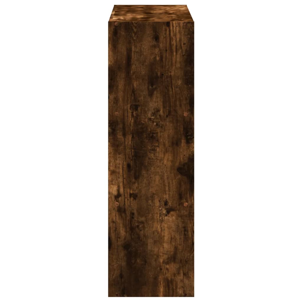 vidaXL Bücherregal Räuchereiche 102x32x102 cm Holzwerkstoff