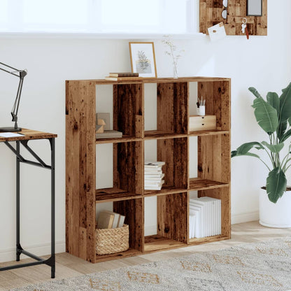 vidaXL Bücherregal Altholz-Optik 102x32x102 cm Holzwerkstoff