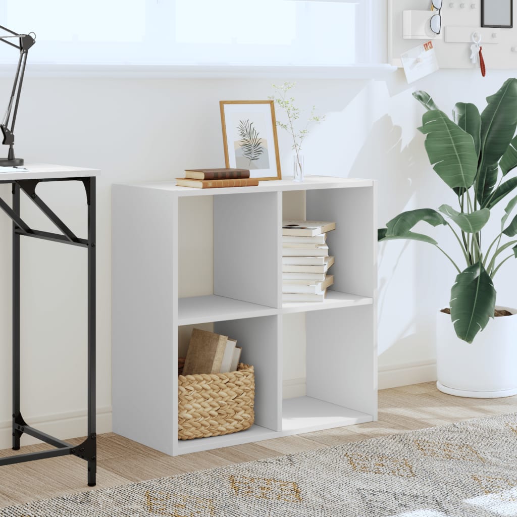 vidaXL Bücherregal Weiß 68,5x32x68,5 cm Holzwerkstoff