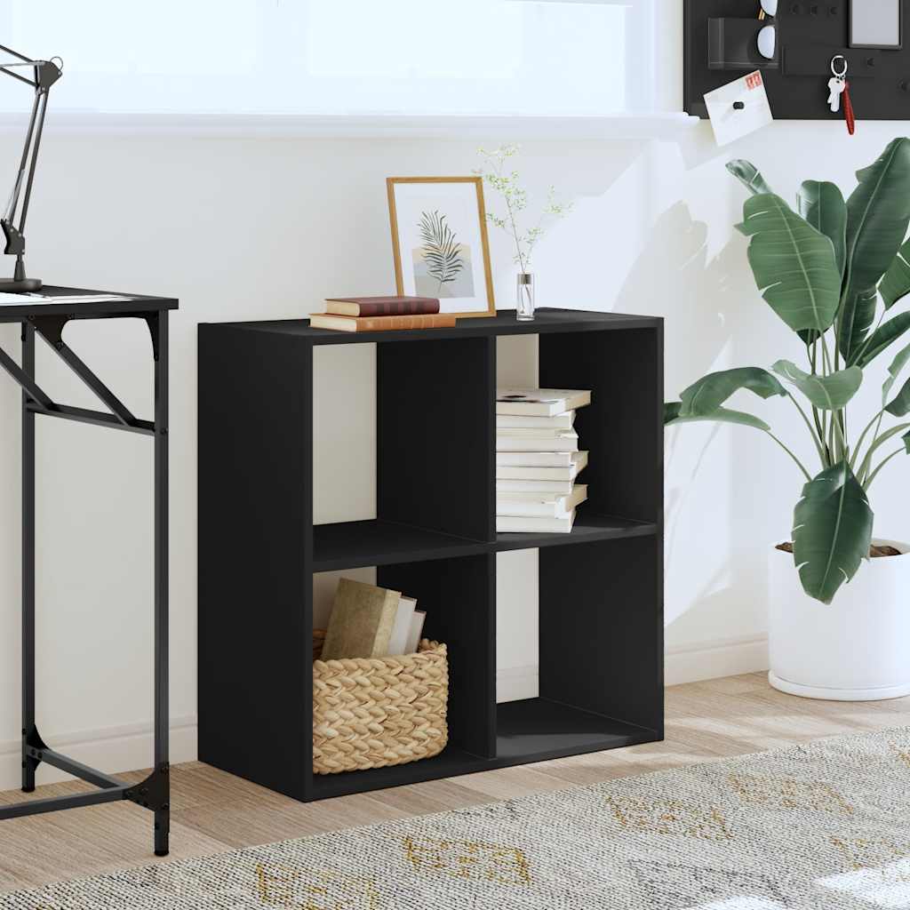 vidaXL Bücherregal Schwarz 68,5x32x68,5 cm Holzwerkstoff