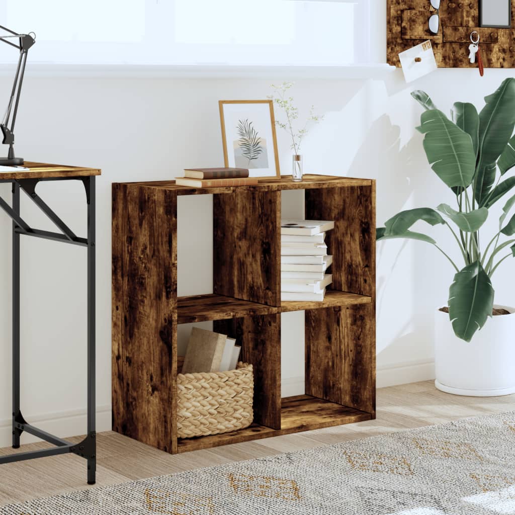 vidaXL Bücherregal Räuchereiche 68,5x32x68,5 cm Holzwerkstoff