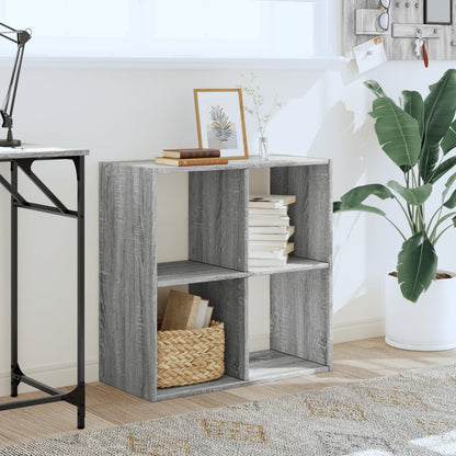 vidaXL Bücherregal Grau Sonoma 68,5x32x68,5 cm Holzwerkstoff