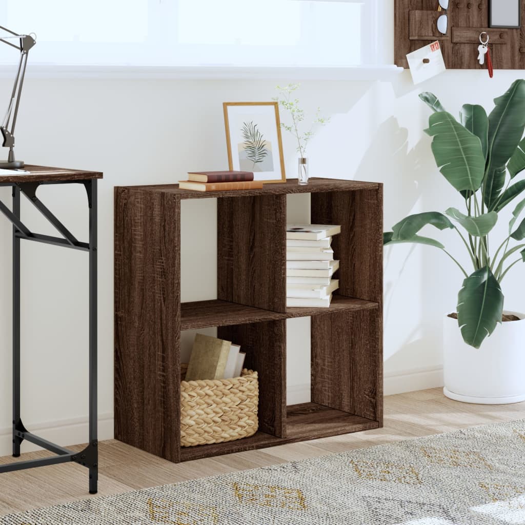 vidaXL Bücherregal Braun Eichen-Optik 68,5x32x68,5 cm Holzwerkstoff