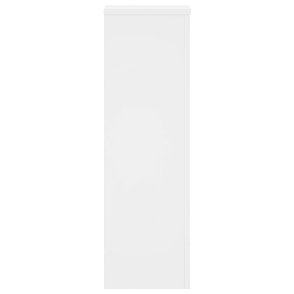 Pflanzenständer 2 Stk. Weiß 25x25x80 cm Holzwerkstoff