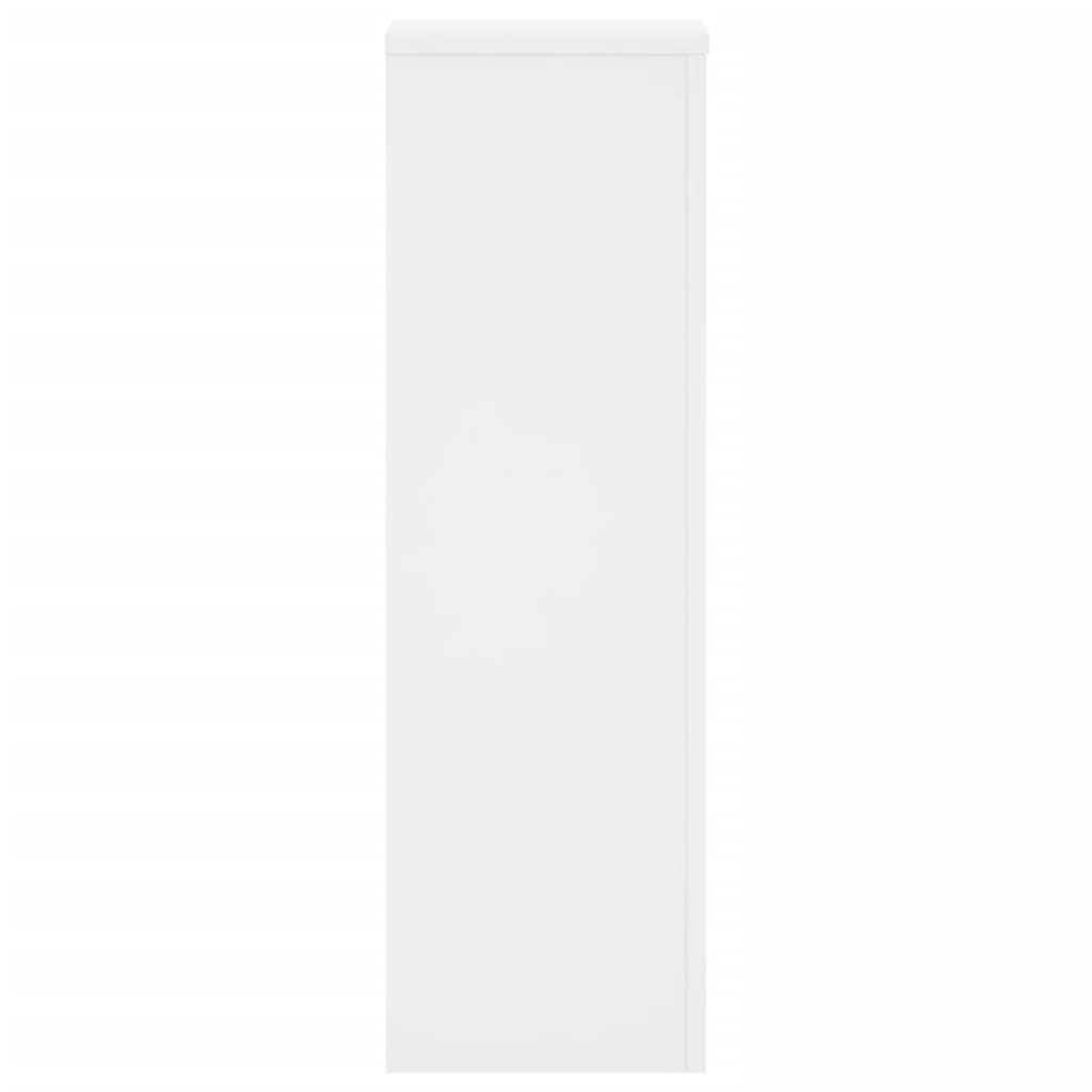 Pflanzenständer 2 Stk. Weiß 25x25x80 cm Holzwerkstoff