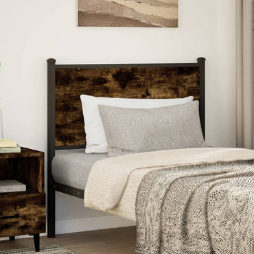 vidaXL Ersatz-Kopfteil Räuchereiche 75 cm Holzwerkstoff und Stahl