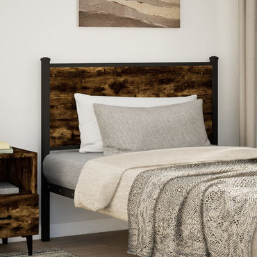 vidaXL Ersatz-Kopfteil Räuchereiche 107 cm Holzwerkstoff und Stahl