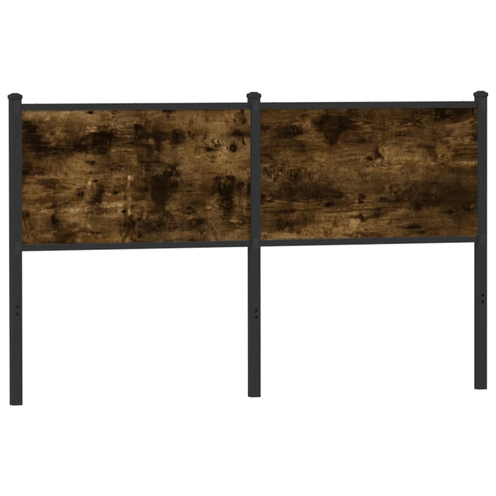 vidaXL Kopfteil Räuchereiche 140 cm Holzwerkstoff und Stahl
