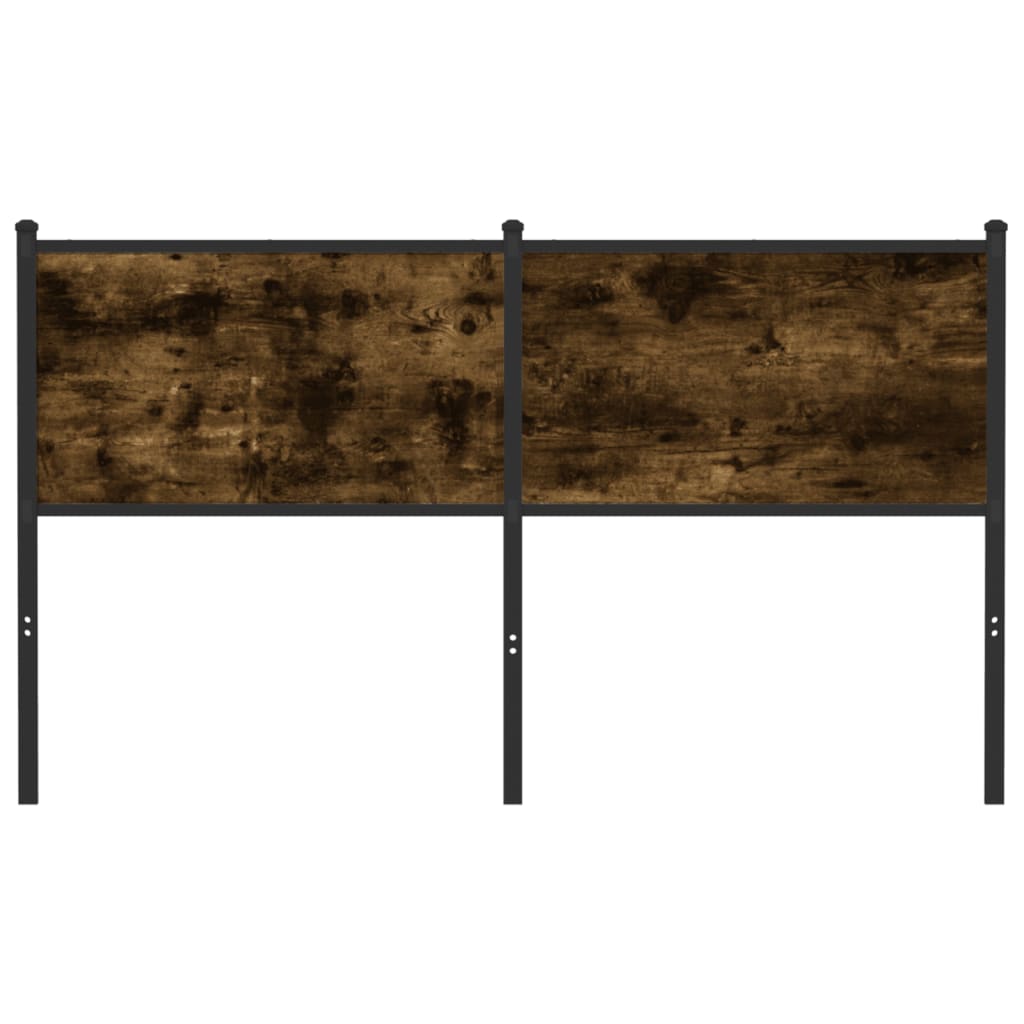 vidaXL Kopfteil Räuchereiche 140 cm Holzwerkstoff und Stahl
