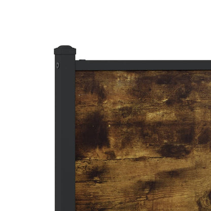 vidaXL Kopfteil Räuchereiche 140 cm Holzwerkstoff und Stahl