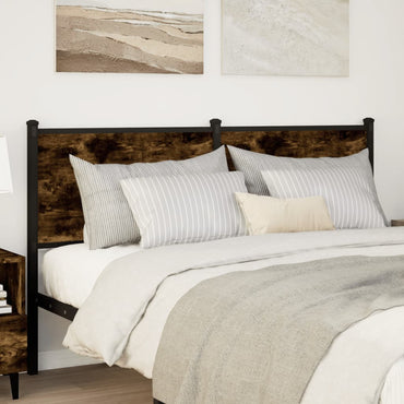vidaXL Kopfteil Räuchereiche 150 cm Holzwerkstoff und Stahl