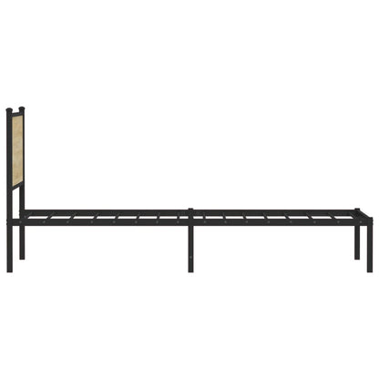 vidaXL Lit en métal sans matelas chêne sonoma 90x200 cm