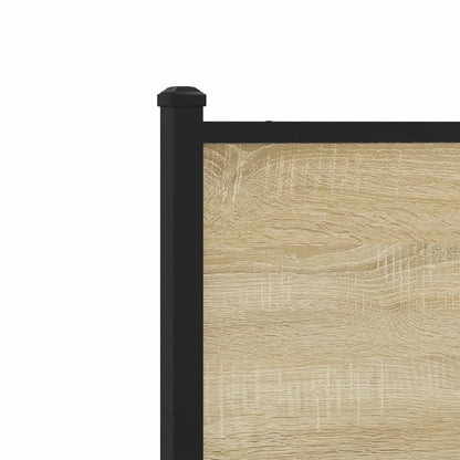vidaXL Lit en métal sans matelas chêne sonoma 90x200 cm