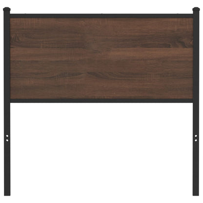 vidaXL Kopfteil Braun Eichen-Optik 80 cm Holzwerkstoff und Stahl