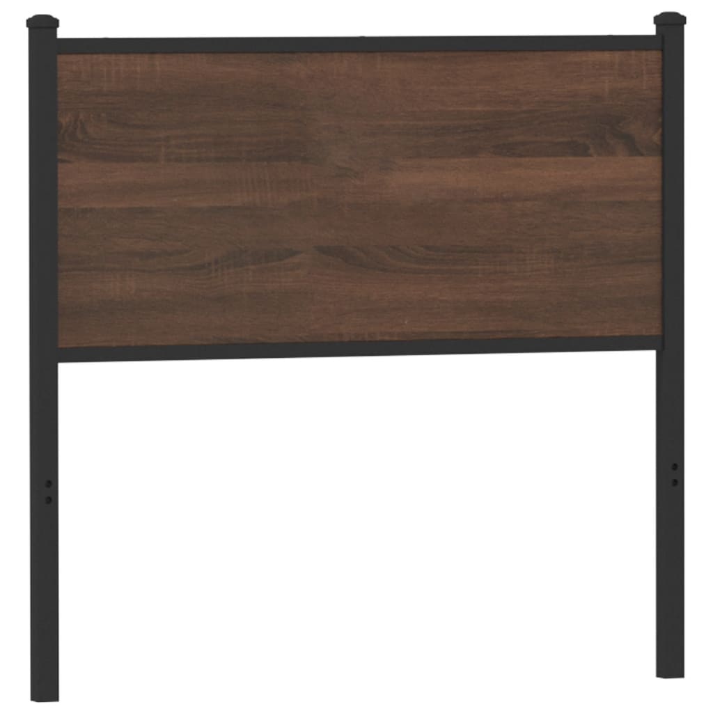 vidaXL Ersatz-Kopfteil Braun Eichen-Optik 90 cm Holzwerkstoff und Stahl