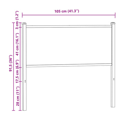 vidaXL Ersatz-Kopfteil Braun Eichen-Optik 100 cm Holzwerkstoff und Stahl