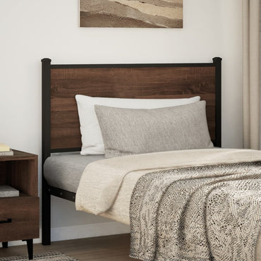 vidaXL Ersatz-Kopfteil Braun Eichen-Optik 107 cm Holzwerkstoff und Stahl