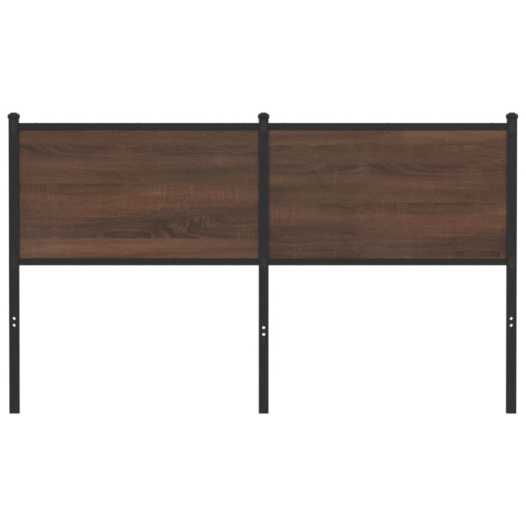 vidaXL Kopfteil Braun Eichen-Optik 135 cm Holzwerkstoff und Stahl