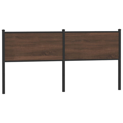 vidaXL Kopfteil Braun Eichen-Optik 180 cm Holzwerkstoff und Stahl