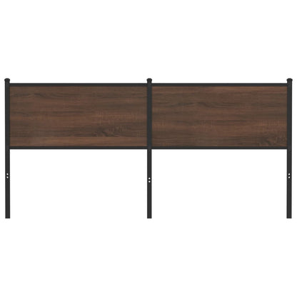 vidaXL Kopfteil Braun Eichen-Optik 180 cm Holzwerkstoff und Stahl