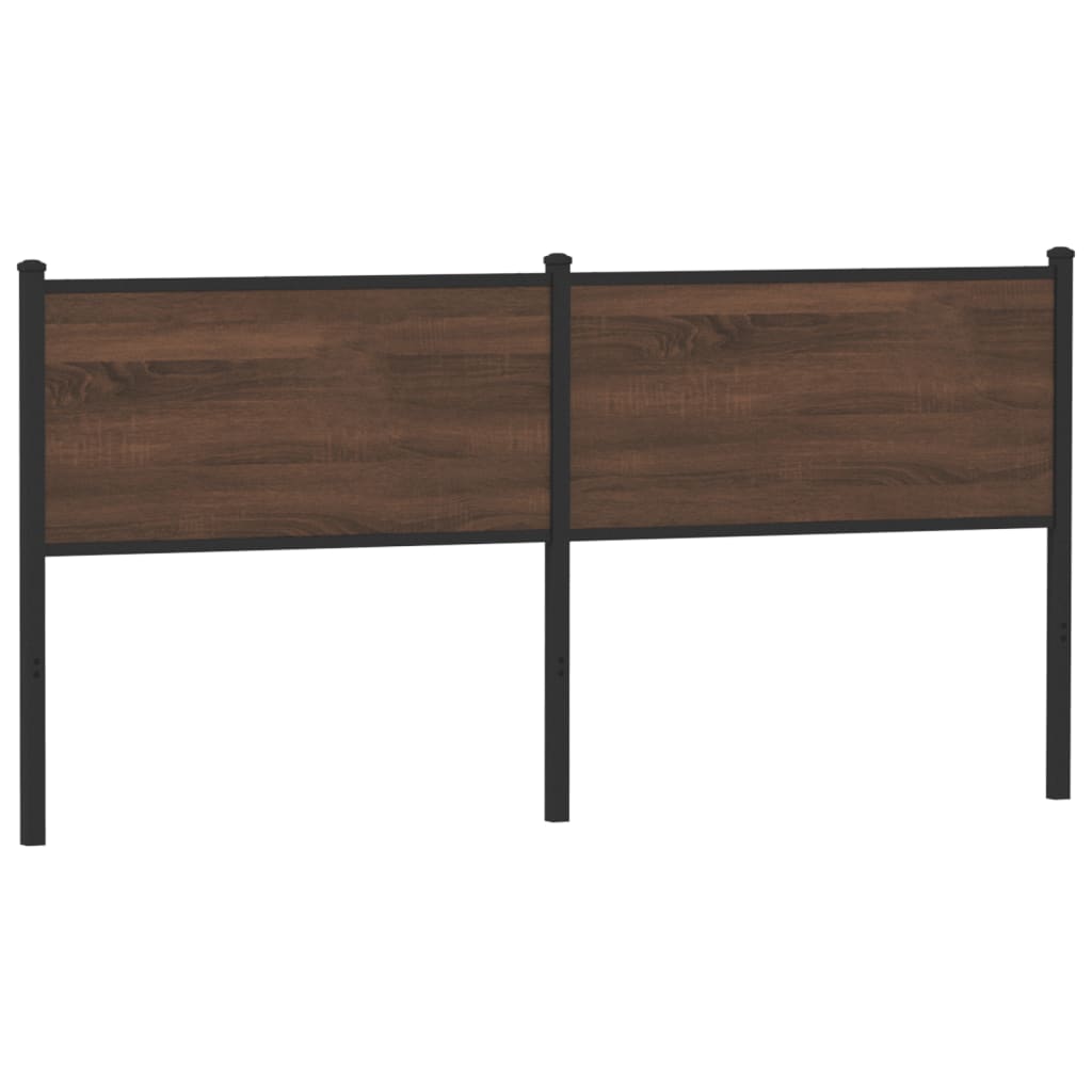 vidaXL Kopfteil Braun Eichen-Optik 180 cm Holzwerkstoff und Stahl