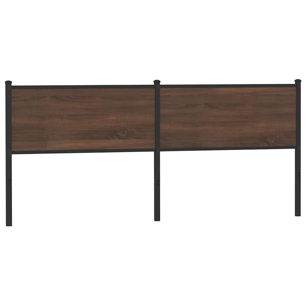 vidaXL Kopfteil Braun Eichen-Optik 190 cm Holzwerkstoff und Stahl