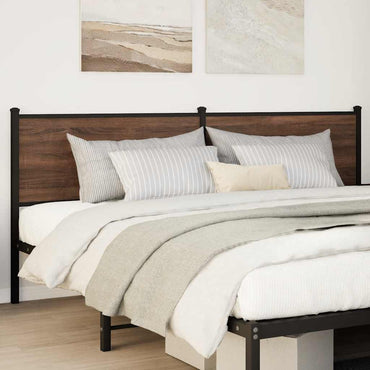 vidaXL Kopfteil Braun Eichen-Optik 190 cm Holzwerkstoff und Stahl