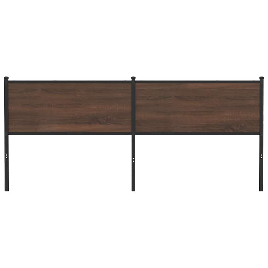 vidaXL Kopfteil Braun Eichen-Optik 190 cm Holzwerkstoff und Stahl