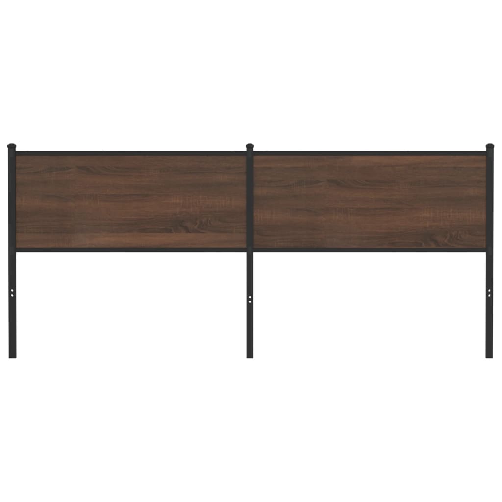 vidaXL Kopfteil Braun Eichen-Optik 200 cm Holzwerkstoff und Stahl