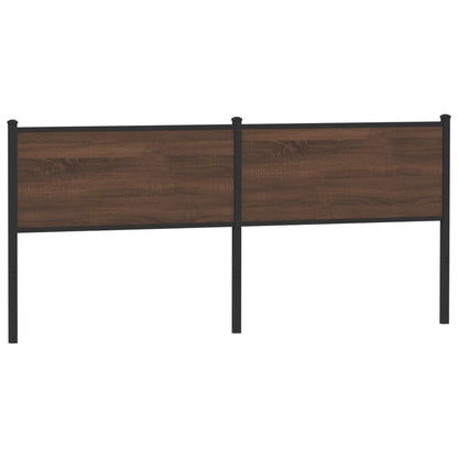 vidaXL Kopfteil Braun Eichen-Optik 200 cm Holzwerkstoff und Stahl