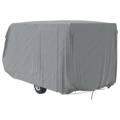 Schutzhülle für Wohnwagen Grau 610x250x220 cm Vliesstoff