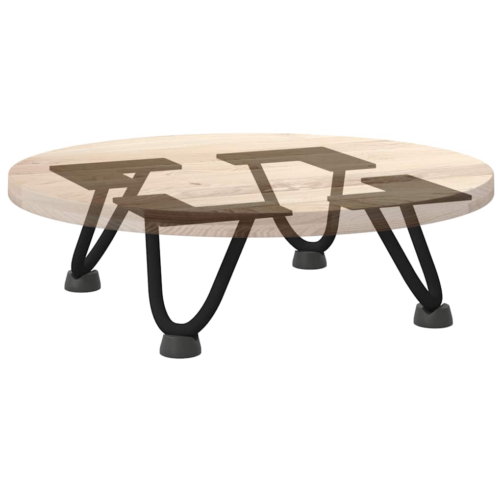 vidaXL Haarnadelbeine für Couchtisch 4 Stk. Schwarz 10 cm Massivstahl