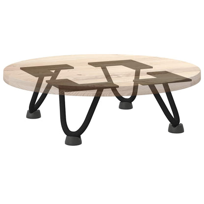 vidaXL Haarnadelbeine für Couchtisch 4 Stk. Schwarz 10 cm Massivstahl