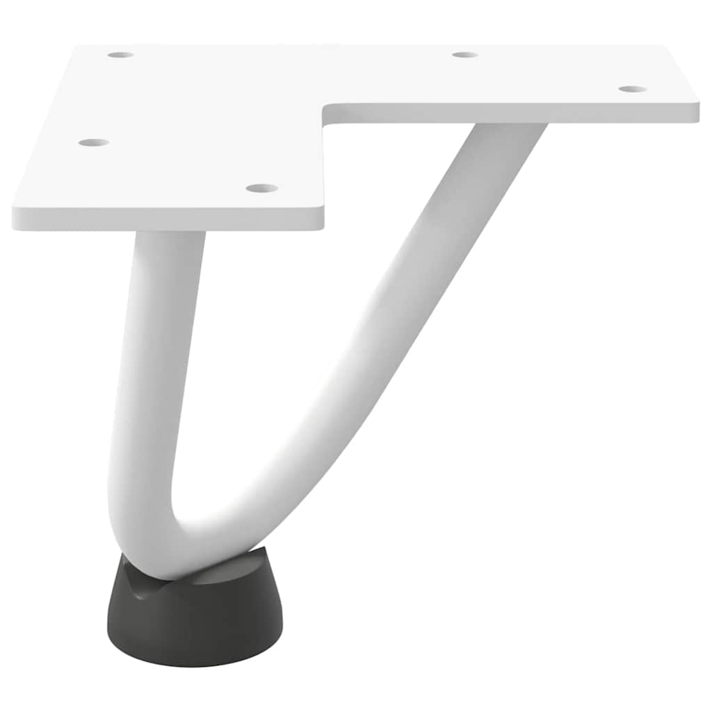 vidaXL Haarnadelbeine für Couchtisch 4 Stk. Weiß 10 cm Massivstahl