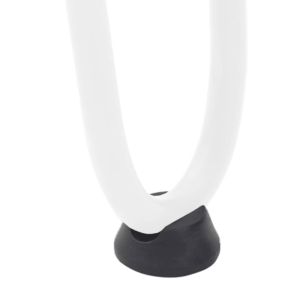 vidaXL Haarnadelbeine für Couchtisch 4 Stk. Weiß 10 cm Massivstahl