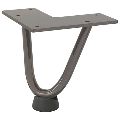 vidaXL Haarnadelbeine für Couchtisch 4 Stk. Naturstahl 10 cm Massivstahl