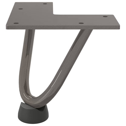vidaXL Haarnadelbeine für Couchtisch 4 Stk. Naturstahl 10 cm Massivstahl