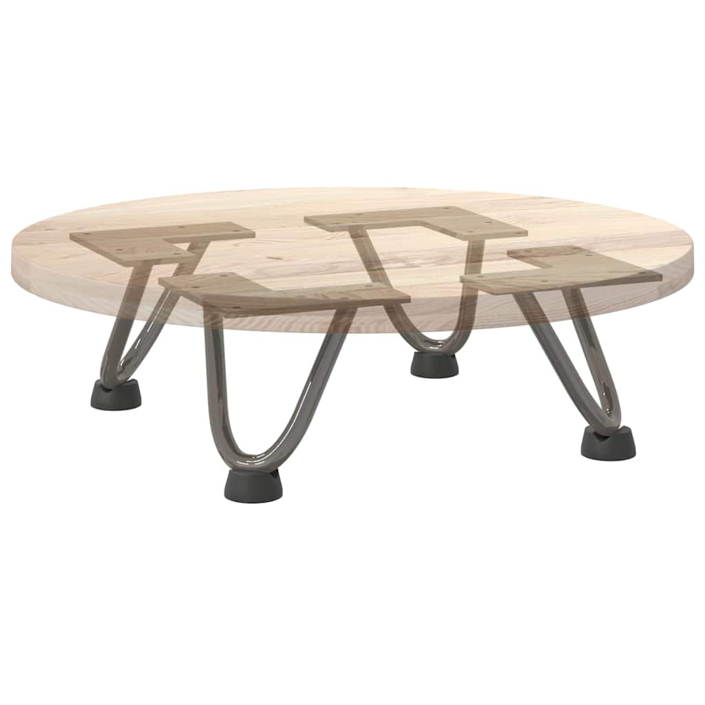 vidaXL Haarnadelbeine für Couchtisch 4 Stk. Naturstahl 10 cm Massivstahl