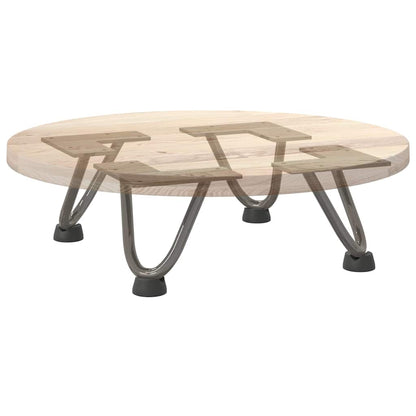 vidaXL Haarnadelbeine für Couchtisch 4 Stk. Naturstahl 10 cm Massivstahl