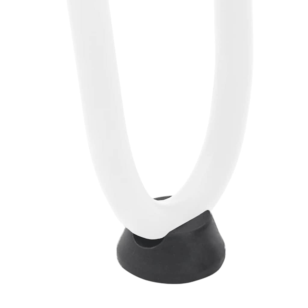 vidaXL Haarnadelbeine für Couchtisch 4 Stk. Weiß 20 cm Massivstahl