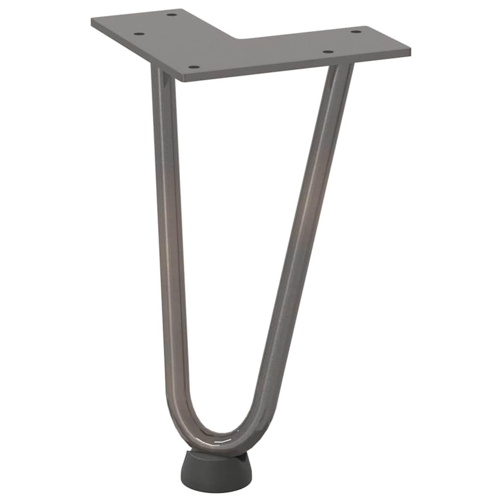 vidaXL Haarnadelbeine für Couchtisch 4 Stk. Naturstahl 20 cm Massivstahl