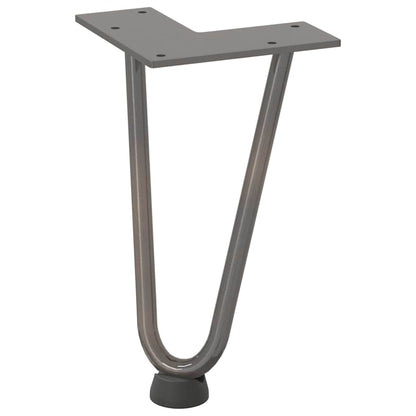 vidaXL Haarnadelbeine für Couchtisch 4 Stk. Naturstahl 20 cm Massivstahl
